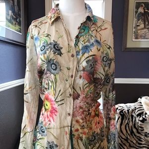 Johnny Was Cotton/Silk blouse